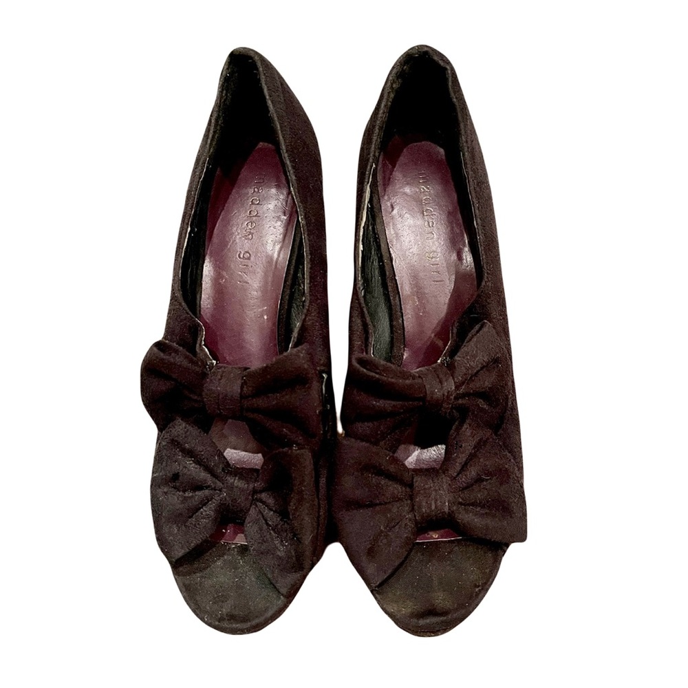 Madden girl black heels with bows
